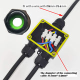 1 x RAW Customer Returns CTRICALVE IP68 Outdoor Waterproof Cable Connector, for 3 Cables M25 cable gland Y Type diameter 9mm-12mm Junction Boxes Waterproof Junction Box Connector - RRP €19.42