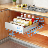 1 x RAW Customer Returns SAYZH Telescopic Drawer, Extendable Drawer Storage Racks for Kitchen Cabinets, Extendable Pull Out Drawer 35cm W x 43cm D x 9cm H , No Drilling and Nailing Required White  - RRP €46.72