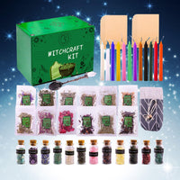 20 x Brand New Witchcraft Supplies Kit Magic Candles for Rituals, Dried Flowers for Potions, Jars with Magic Crystals, Spell Sheets - For Witchcraft, Wicca, Magic - Pagan Altar Decoration - RRP €515.0