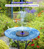 1 x RAW Customer Returns SZMP LED Solar Fountain, 2024 New Glass Solar Pond Pump, 2200mAh Battery, Work at Night, Solar Water Pump with 7 Nozzles 4 Fixer Solar Floating Fountain Pump for Garden, Bird Bath White  - RRP €28.99