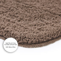 1 x Brand New Penguin Home Non-Slip Tufted Microfiber Bath Mat by, 2 Pack, Chocolate Brown, Highly Absorbent, Thick Pile, 2000 GSM 40 x 60 cm - RRP €30.0