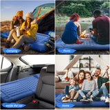 1 x RAW Customer Returns Camping Sleeping Pads, Extra Thick 5 Inflatable Sleeping Pad with Pillow, Built-in Pump, Oversized Mattress, Super Portable Backpacking Sleeping Pad for Hiking, Tent, Travel Blue Color , Single  - RRP €39.99