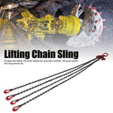 1 x RAW Customer Returns 4-strand sling chain, 2m 4T chain sling with shortening hook crane chain sling forestry chain grinding chain, for lifting operations in mines ports steelworks - RRP €149.59