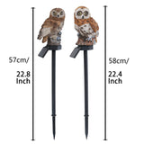 1 x RAW Customer Returns TERESA S COLLECTIONS Garden figures for outdoors owl solar light set of 2 solar LED owl figures garden light made of resin garden decoration for outdoors solar lamps plug 57-58cm, for outdoors terrace yard lawn - RRP €28.99