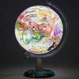 1 x Brand New EXERZ 30CM Art Globe Zodiac Illuminated - English Map - Illuminated globe illustrated map of the zodiac region with light function - Cable included. - RRP €43.46