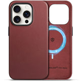 1 x RAW Customer Returns SHIELDON Genuine Leather Case for iPhone 15 Pro Cell Phone Case Wireless Charging Magnet Slim Lightweight Scratch-Resistant Phone Protective Case Leather Case Compatible with iPhone 15 Pro 5G 6.1 Wine Red - RRP €24.99