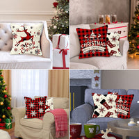 31 x Brand New Lomhyve 4 pcs Christmas pillowcase 45x45 cm, Christmas pillowcases, Christmas decoration pillowcase pillowcase, linen Christmas pillowcase, pillowcase set Merry Christmas decoration - RRP €632.4