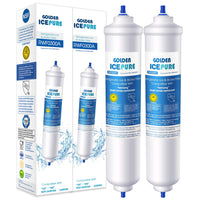 1 x RAW Customer Returns Water filter refrigerator replacement for Samsung DA29-10105J DA29-10105J HAFEX EXP, DA99-02131B, WSF-100, EF9603, HAIER LG Inline water filter 2 pieces from GOLDEN ICEPURE RWF0300A - RRP €17.14