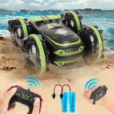 1 x RAW Customer Returns Amphibious Remote Control Car, Off-Road Toy Car for Kids, 2.4 GHz 4WD with 360 Flip incl. 2pcs Battery RC Games, Gifts for Boys and Girls 4,5,6,7,8,9,10 Years Old - RRP €39.99