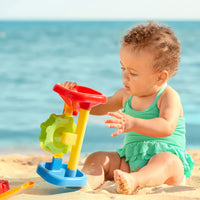 1 x RAW Customer Returns Bramble - 6-piece water sand mill set for children - sand molds, watering can, shovel, rake, sandboxes sand toys - sturdy BPA-free - RRP €14.99