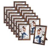 1 x RAW Customer Returns HORLIMER 15-piece picture frame set 13x18 cm, brown picture frame with wood grain, photo frame collage for 18x13 photos and pictures, wall or table display - RRP €25.87