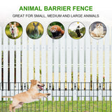 1 x RAW Customer Returns Garden fence metal fence elements garden fences decorative fence complete set fence, garden fence animals fence decorative garden fence metal for terrace yard garden 10 pieces  - RRP €34.27