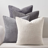 1 x RAW Customer Returns Topfinel cushion cover grey 40x40 set of 4 corduroy cushion covers cushion cover decorative cushion cover sofa cushion decorative cushion decoration for sofa bedroom living room balcony children fluffy color gradient, - RRP €19.67