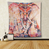 1 x RAW Customer Returns Goldbeing Elephant Tapestry with Bohemian Style, Indian Hippie Wall Hanging Wall Cloth Table Curtain Wall Decor Table Couch Cover Picnic Blanket Beach Vertical Throw 153 x 203cm, Style 3  - RRP €23.09