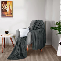 1 x RAW Customer Returns Utopia Bedding Cozy Fleece Blanket Soft, Lightweight, Warm Fluffy Blanket Cozy and Breathable Blankets for Bed Sofa Couch 220x240 cm , Grey - RRP €20.82