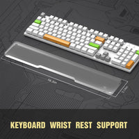 1 x RAW Customer Returns MAMBASNAKE Keyboard Wrist Rest, Acrylic Keyboard Pad for Compact 60 Keyboard - Ergonomic Wrist Rest for Office Gaming Typing Laptop - Premier Clear Acrylic - Anti-Slip Rubber Feet - Black - RRP €36.52