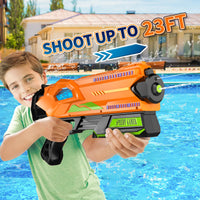 7 x Brand New Doloowee Electric Water Gun, Water Squirt Guns High Capacity for Child, Squirt Gun Toy up to 23 FT Range with Two Batteries, Water Soaker Gun Toy for Summer Pool Activity - RRP €199.57