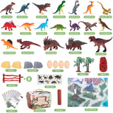 2 x Brand New Xbesttoy Dinosaur Toy with Play Mat, Includes 19 Dino Figures Tyrannosaurus Rex, etc. 30 Accessories Trees, Rocks, etc. Dinosaur World Educational Toys for Children 3 4 5 6 Brown - RRP €49.4