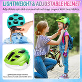 1 x RAW Customer Returns Children s helmet, RaMokey children s bicycle helmet, bicycle helmet boys, bicycle helmet girls, children s helmet from 3 years helmet with visor, adjustable children s bicycle helmet 48-54CM fluorescent  - RRP €36.29