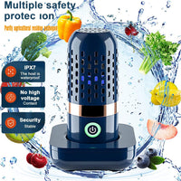 1 x RAW Customer Returns KINGGOO Fruit and Vegetable Washing Machine, Portable Wireless Food Cleaner, Household Disinfection Machine - RRP €34.88