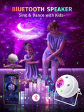 1 x RAW Customer Returns One Fire LED starry sky projector for children, galaxy projector 48 light effects, moon lamp with Bluetooth speaker, night light starry sky projector lamp for decoration bedroom, gifts for women - RRP €28.99