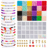 7 x RAW Customer Returns zenmag Beads For Bracelets, 4952 Pieces 24 Colors Bead Set for Friendship Bracelets, 1040 Letter Beads in Ascending Order and 50 Pieces Number Beads with Pendants, EUAGS102M01 - RRP €119.98