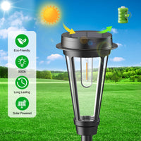 1 x RAW Customer Returns Quntis solar lamps for outdoor garden, 4 pieces solar garden lights garden path lighting with warm white IP65 waterproof auto on off solar lights for outdoor lawn, patio, yard, walkway, garden decoration - RRP €32.0