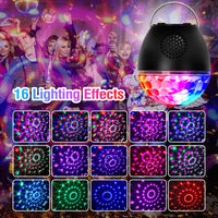 1 x RAW Customer Returns ENONEO LED Disco Ball 16 Colors 360 Music Activated Disco Ball LED Disco Party Light Music Controlled DJ Party Ball Lights Children s Party Lamp Voice Controlled Disco Light Party Light with Remote Control A  - RRP €27.25