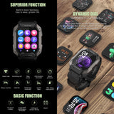 1 x RAW Customer Returns Smartwatch Men s Military Watch 1.72 Inch Fitness Watch 5ATM IP69K Waterproof 24 Sports Modes Outdoor Sports Watch Tactical Watch with Blood Pressure Measurement Health Watch Heart Rate Monitor Fitness Tracker - RRP €50.41