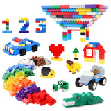 1 x RAW Customer Returns burgkidz building blocks building blocks for children, 1020 basic building blocks in 10 classic colors, 17 fun shapes include wheels, doors, windows, BUILDING construction toys in storage box - RRP €47.39