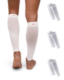 1 x RAW Customer Returns DANISH ENDURANCE 3 Pairs of Footless Calf Compression Socks, Calf Support, Compression Sleeves, 21-26 mmHg, for Women Men, White, M - RRP €49.95