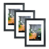 7 x Brand New LOKCASA 20x20 picture frame vintage brown, glass pane, set of 3 wall and table picture frames - RRP €112.91