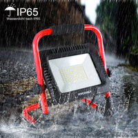 1 x RAW Customer Returns LED construction spotlight 50W, HYCHIKA LED floodlight 5500 LM 6500K, waterproof IP65 work light rotatable, 3 m cable with plug for workshop construction site - RRP €40.92