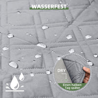 1 x RAW Customer Returns Lapalife 2 pieces L-shape waterproof sofa protector, sofa protection cover, slipcover, sofa throw, sofa cover, non-slip, reversible quilted, pet, pet cover, children, dogs, light gray - RRP €57.37