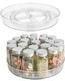 1 x RAW Customer Returns Roninkier Turntable Organizer Kitchen Spice Rack Lazy-Susan Fridge Organizer - Pack of 2 27cm Rotating Organizer for Storage Jars - RRP €21.95