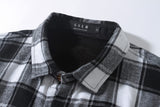 1 x Brand New SSLR Men s Flannel Shirt Long Sleeve Shirt Lumberjack Shirt Men s Long Sleeve Button Down Checkered Shirt Small, White Black Brown  - RRP €24.1