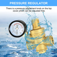 1 x RAW Customer Returns Pressure reducer water 3 4 inch DN20 with pressure gauge, made of 100 high hardness brass, adjustable pressure reducer for water pressure valve, water pressure reducer, water pressure reducer boiler - RRP €19.99