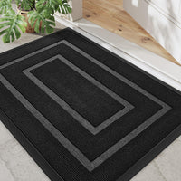 1 x RAW Customer Returns DEXI Paillasson Ext rieur Entr e 60 x 120 cm,Tapis Entree Interieur Antid rapant,Tapis de Porte Washable Absorbant,Retient la Poussi re- Noir - RRP €54.44