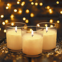 1 x RAW Customer Returns Belle Vous Transparent Votive Candles in Glass Unscented 48 pcs - 12 hour burn time - Glass Tealights with Poured Wax in White - Unscented Tealight as a Gift, Wedding, Spa, Wellness, Decoration - RRP €78.35