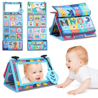 1 x Brand New Dcsioike Baby Toy 0-3-6-9 Months, Baby Fabric Books with Mirror, Contrast Montessori Toy Baby, Foldable Hanging, Gifts for Newborn Boys Girls - RRP €12.99