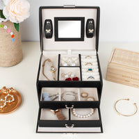 2 x Brand New Girls Jewelry Case Women Jewelry Case Travel Small Jewelry Case Men Jewelry Case for Earrings Rings Necklace Earrings Bracelets Cufflinks - RRP €37.0