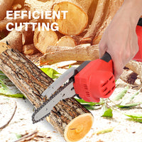 1 x RAW Customer Returns Mini Chainsaw Cordless Chainsaw Electric, 6-inch Hand Chainsaw Battery Operated, Pruning Shears Chainsaws for Pruning Trees and Cutting Wood - RRP €43.36