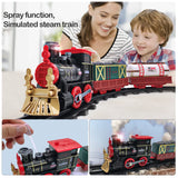 1 x RAW Customer Returns Beyiudefu Train Christmas Tree Electric Train for Children Classic Steam Locomotive Railway Car Toy for Children - RRP €25.78