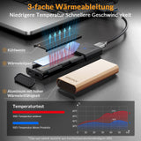 2 x RAW Customer Returns iDsonix M.2 NVMe SATA SSD Enclosure Adapter Tool-Free Aluminum , NVMe to USB 3.2 Gen 2 10Gbps, M.2 to USB A C Supports M-Key B M Key, with UASP Trim for 2230 2242 2260 2280 SSD - RRP €37.08