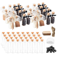 1 x RAW Customer Returns BLIENKREBY test tube with cork 30 x 40 ml, small glass bottles with cork and heart pendant, guest gift, mini glass bottles with cork, wedding decoration, spice jars, wedding guest gift - RRP €19.66