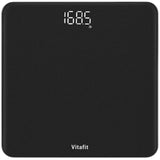 1 x RAW Customer Returns Vitafit Digital Bathroom Scale, Professional Weighing Scale Since 2001, Body Weight with Clear LED Display and Step-On, 3 AAA Batteries Included, Silver Black Spray - RRP €16.99