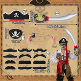 1 x RAW Customer Returns Tacobear 48 Pieces for Kids Birthday Pirates, Inflatable Toys with Hat, Eye Patch, Fake Beard, Pinata Guest Gift Bags for Kids - RRP €24.19