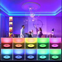 1 x RAW Customer Returns OTREN LED ceiling light with Bluetooth speaker, 36W dimmable ceiling lamp with remote control and APP control, color changing lamp for bathroom RGB children s room living room, 28CM - RRP €35.4