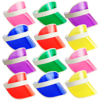 1 x RAW Customer Returns Bramble 12 sun visors 80s 90s retro sun visors - peaked caps neon colors caps - RRP €26.58