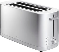 1 x RAW Customer Returns ZWILLING ENFINIGY toaster with 3 automatic programs, 7 browning levels and switch-off function, long slot toaster for 4 short or 2 long slices, silver without bun attachment  - RRP €105.0